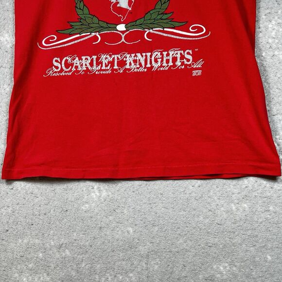 Vintage 20/20 Sport T-Shirt Men Medium Red Rutgers Scarlet Knights Single Stitch - Picture 5 of 15